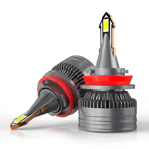 2pcs H11, 9005/HB3 New LED Light, High Low Beam Bulbs Silent Cooling Fan For Fast Heat Dissipation 30000LM, 6500K Cool White, 24V 70W Two-side CSP Chip, Suitable For Cars, Trucks, SUVs, H11 9005/HB3