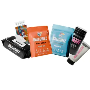 Ballgirlz FULL BODY Clear Skin Kit for Athletes – Face & Body Scrub, Deodorant, Moisturizer, Wipes & Patches – Removes Sweat, Oil & Dirt from Sports Gear – Natural Ingredients for Fresh, Healthy Skin