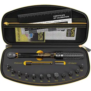 Torque Wrench 1/4-Inch Dr. 15- Kit | 72- Gear, Dual-Direction Click Type 2~26 Nm / 17.7~230.1 in-lb (LX-191)