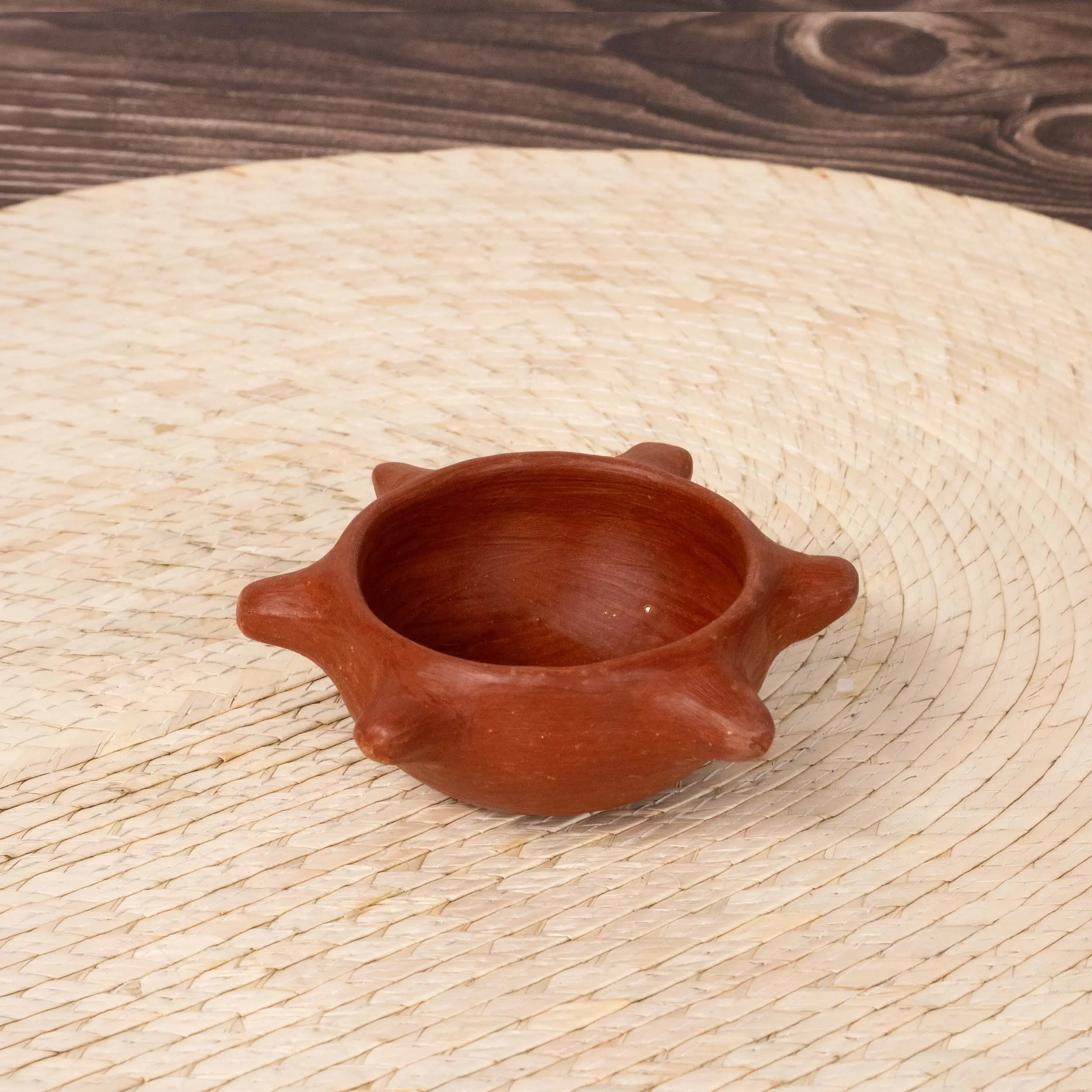 Barro Rojo Spiked Mezcalero Mexican Design Vase - Small Vessel with 3 ½’’ Diameter, Spiked Body, Smooth Inside Rim, Kitchen Trinket Holder for Home Decor