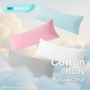 NTBAY Ultra Soft Cotton Body Pillowcase, Breathable Long Pillow Cover with Envelope Closure, Skin-Friendly & Wrinkle-Resistant Bedding