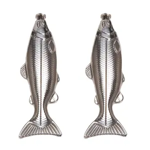2 Set Fish-Shape Hip Flask 5Oz Bottle Mini Pocket Flask Stainless Steel Party Drinkware for Outdoor