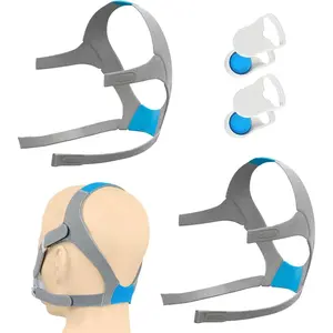 4-Pack Replacement  Headgear for AirFit F20 & AirTouch F20, Compatible with F20 Full Face Mask, 4 Stronger Magnetic Clips & 2 Straps, Adjustable & Comfortable Headgear, Medium