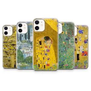 Gustav Klimt Case, Fine Art Cover, The Kiss fit for iPhone 15 Pro Max, 14 Plus, 13, 12, 11, XR, XS