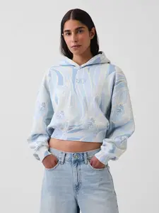 Gap Women's VintageSoft Crop Logo Hoodie