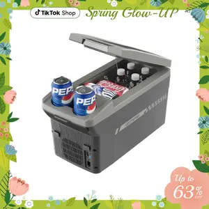 Upstreman car fridges 12QT Portable Electric Cooler & Warmer with 12V Car Adapter for Camping Travel Boat Dual Cooling/Heating Compact mini fridges with Shoulder Strap AR11