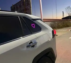 Wireless Solar Car LED Light |   Heart Shape |   Strong Grip Window Decor