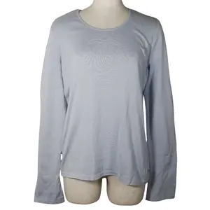 Pre-owned CHANEL Cotton Small Leather Goods Coco Mark Knit Sweater