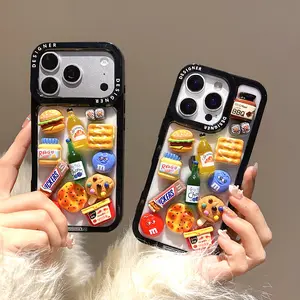 Black-Edged Wine Bottle Chocolate Fun Snack Phone Case 3D Protective Cover For iPhone 17 Air 16 15 14 13 Pro Max Plus