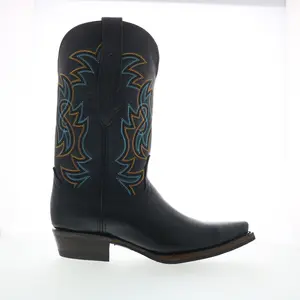 Dingo Gold Rush DI-152 Mens Black Leather Pull On Cowboy Western Boots