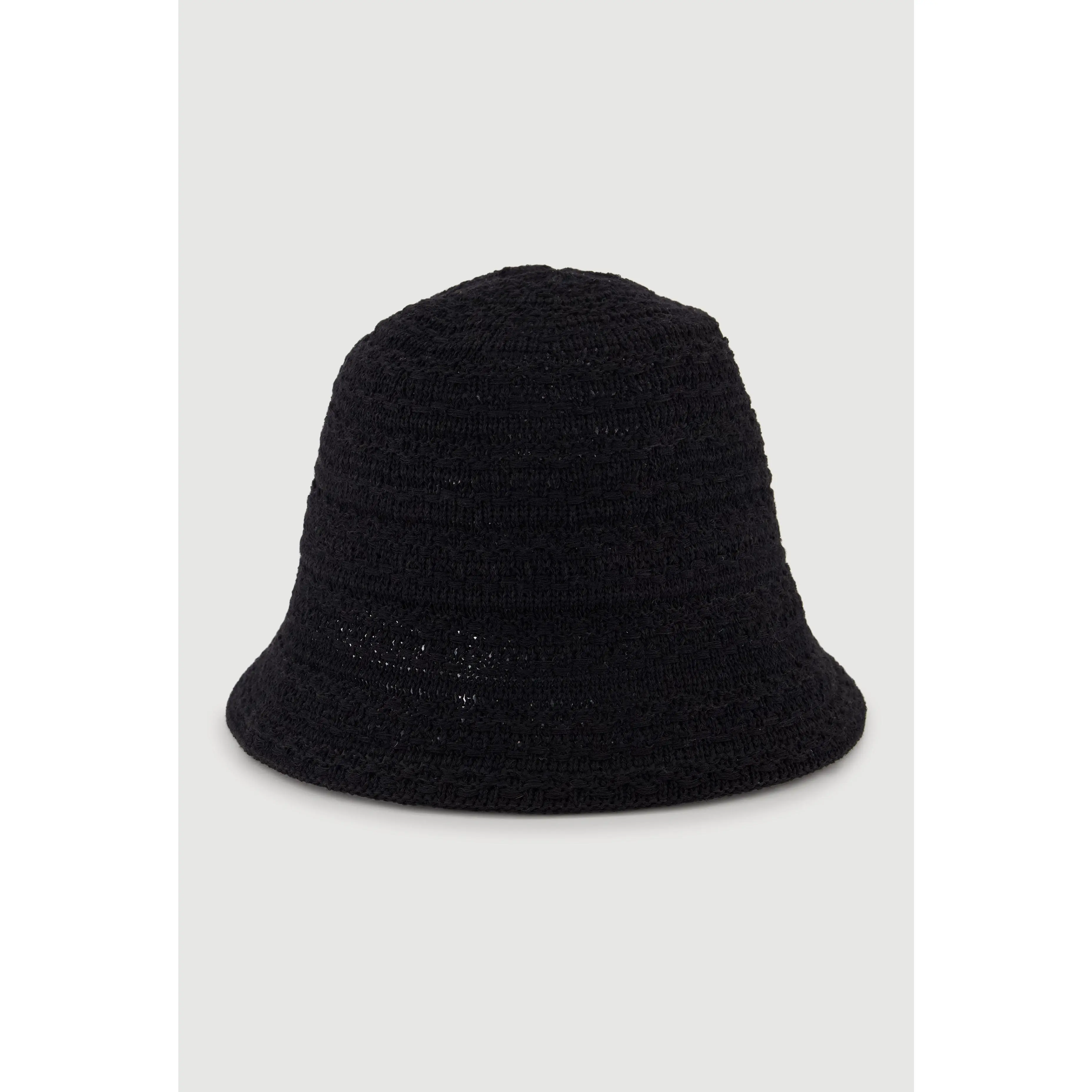 Bow Detail Crochet Bucket Hat
