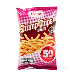 Calbee Shrimp Chips Snack, Baked & Crunchy, Wheat Flour & Shrimp Ingredients Calbee Shrimp Chips Snack, Baked & Crunchy, Wheat Flour & Shrimp Ingredients