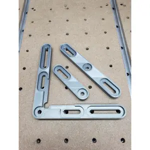 CNC Spoilboard corner clamp and rails fence set | Adjustable | Probe Compatible | Quick setup | Wasteboard System