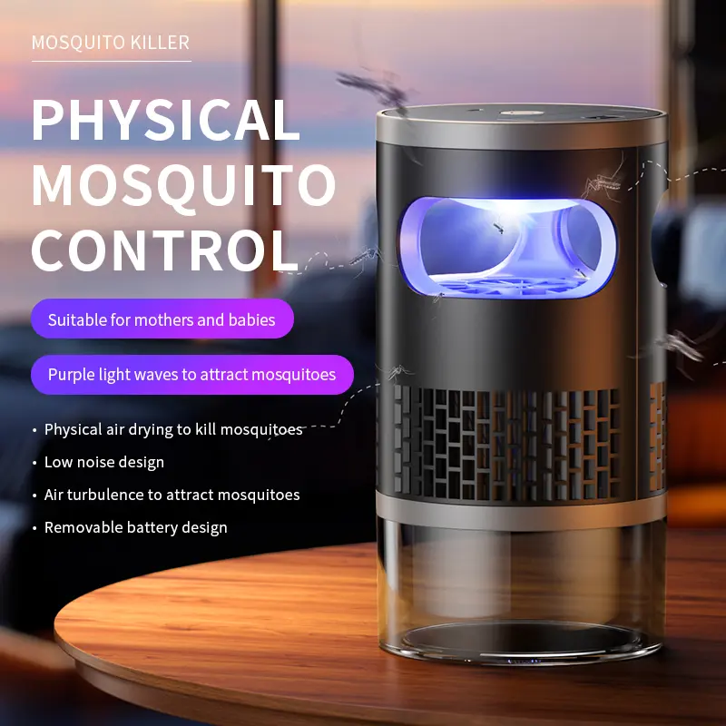 Non-Zapper Indoor Bug Catcher, Light & Suction Insect Trap for Home - Catches Mosquitoes Gnats Fruit Flies