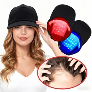Portable rechargeable relaxation cap LED light hair care device cap vibrating duckbill cap, family outdoor travel cap, travel essential carry USB rechargeable battery, suitable for both men and women