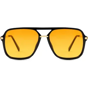 Sunglasses for Women & Men, Square, Retro, Polarized Lens, Trendy Aviator, 90s Shades