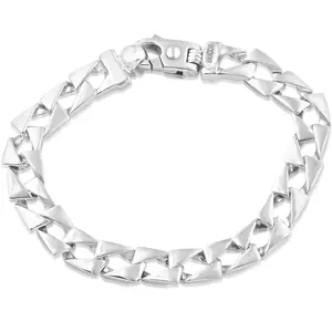 Men's Solid Square Cuban 14k Gold (44grams) or Platinum (71gram) 10mm Bracelet 9.25"
