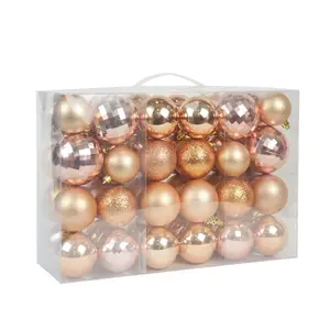 212 MAIN Jeco Gold-Brown Miniature Christmas Ornaments, Pack of 48, Indoor/Outdoor Holiday Decor, Festive Gift, Miniature Christmas Decor