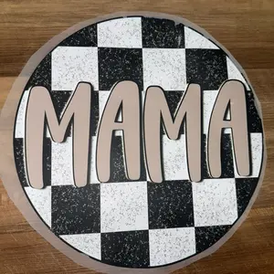 checkered circle mama dtf