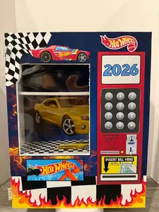 Toy Car Theme Vending Machine | Kids Party Favor Box | Mini Candy or Toy Dispenser