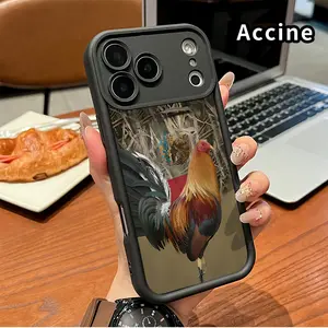 Phone Case for iPhone 17 Pro Max 16 Plus 15 14 13 12 11 Air E Camouflage Rooster Pocket-Friendly Shockproof Silicone Protective Softcase