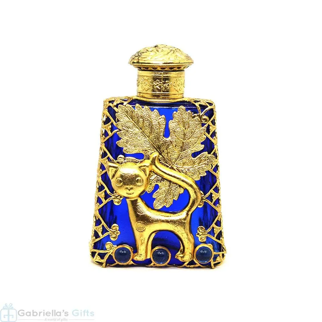 Perfume Oil CAT Victorian Style Decorative Bottle