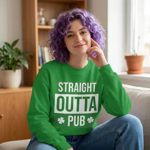 Straight Outta Pub Sweatshirt | St. Patrick's Shamrock St. Paddy Tee