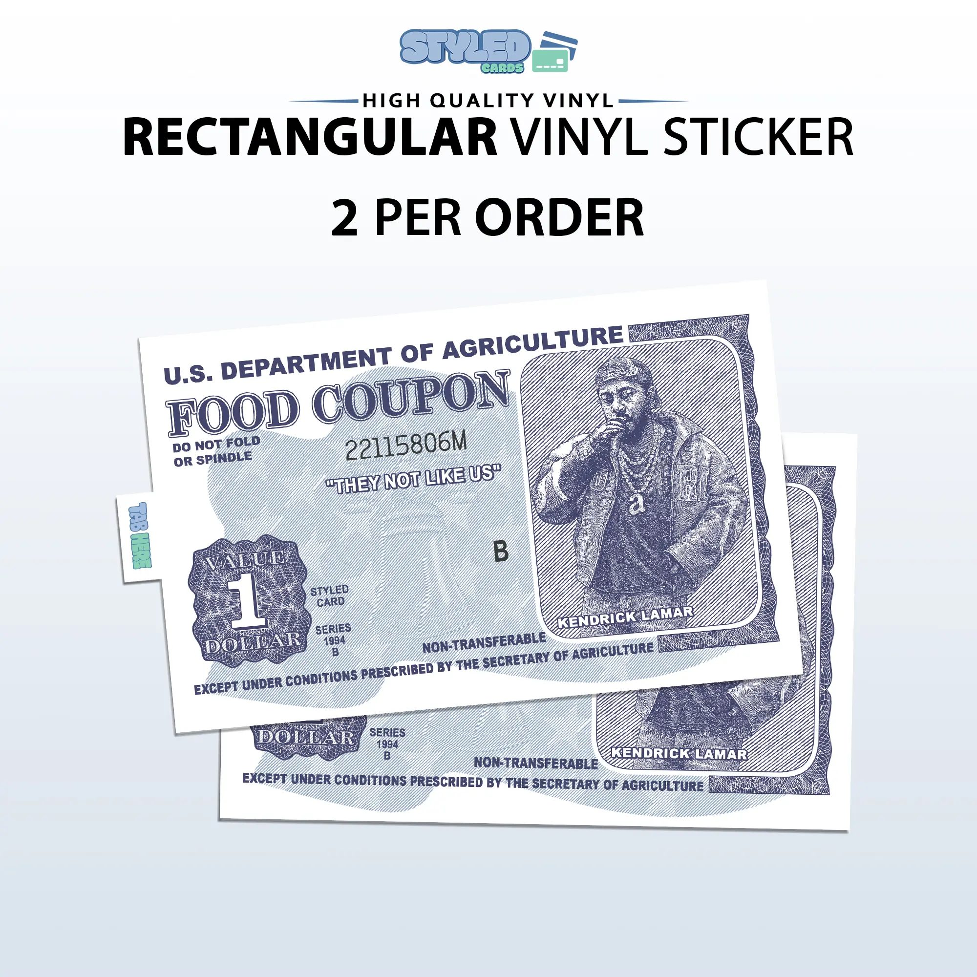 kendrick rectangle vinyl sticker high quality vinyl