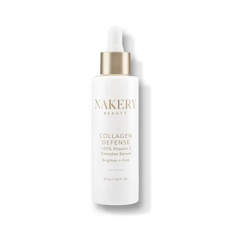 Nakery Beauty Anti Aging Serum - 25% Vitamin C Complex, Collagen Boost, Niacinamide, Dark Spot Remover, Cruelty-Free, Non-Toxic - Brightening, Firming, Hyperpigmentation Treatment, Melasma Fight, Even Skin Tone, Plump - All Skin Types, 1.69 fl oz