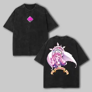 Enternal Sugar Cookie, Cookie Run Kingdom T-Shirt Washed Tshirt, Cotton Vintage clothing, Unisex Cookie Run Game Shirt Fabric Collar Top shirt men heavyweight graphic tee wash t-shirt retro vintage y2k men Casual Menswear unisex outfit