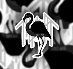 Flamingo Sleep Token Fan Art Sticker, Music Bumper Vessel Fan