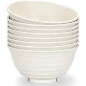 60 Oz Salad & Soup Bowl Set of 8. Microwave & Dishwasher Safe. BPA-Free. Ideal for Cereal/Salad/Ramen/Soup/Mixing. Durable. Deep Design. Not Ceramic. Round High-Quality for Daily Use. Large Bowl Set. Sturdy Kitchen Gadgets   Thick Serving Tableware