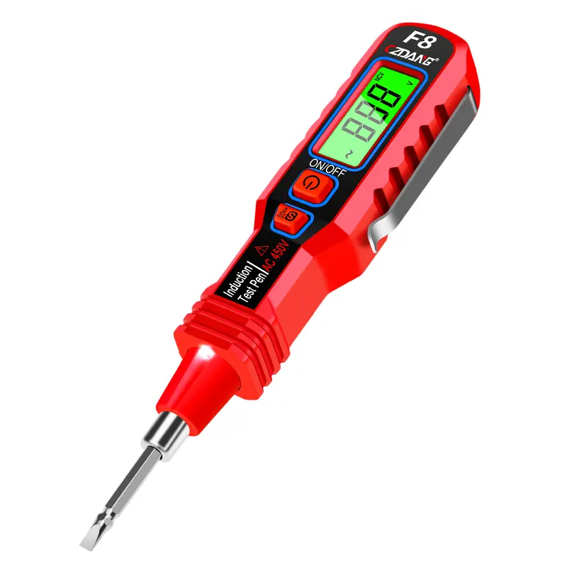 CZDANE F8 Smart Digital Test Pen – NCV Voltage Detector, Audible & Visual Alarm, Auto Shut-Off, 450V, Electrical Testing