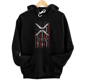 Personalized Crypto Currency - XRP Cryptocurrency - American Flag - XRPHoodie, Sweatshirt, T-Shirt