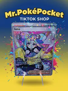 Iono "Supercharged Streamer" Pokemon Custom Star Holo Full Art Trainer - Mint Condition & Precision Cut