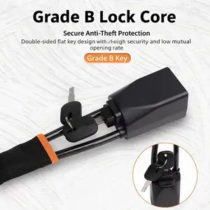 Steering Wheel Lock Seat Belt Universal Anti Theft Car Device Prevention with 2 Keys for Security Fit Most Vehicles Truck SUV Van Cars