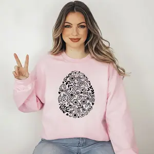 Floral Easter Egg Sweatshirt, Easter Egg Sweatshirt, Spring Flowers Shirt, Flowered Easter Egg, Cute Easter Gift, Happy Easter Shirt