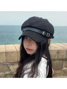 Spring and summer Japanese-style original beret punk subculture unisex painter hat versatile metal cloud hat