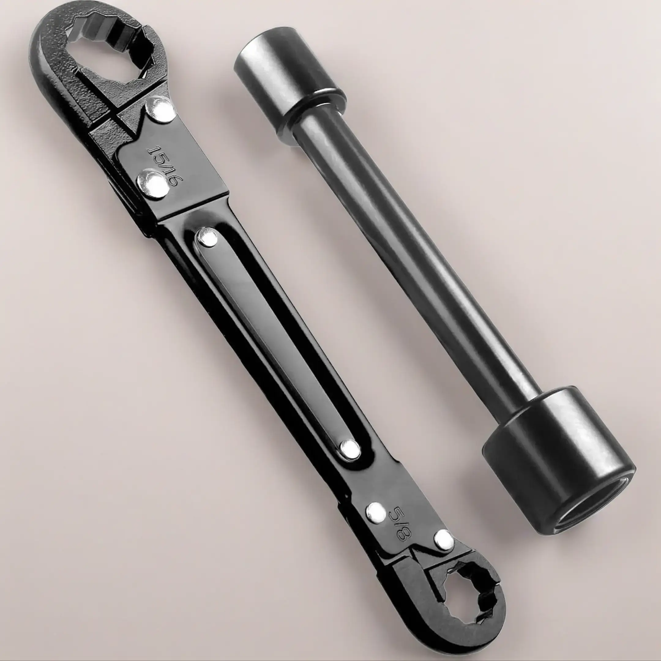 Dual Action Kwik Tite Wrench Kit for Plumbing & Home Repairs - Professional Metal Toolset with Compact Convenience, Corrosion-Resistant High-Strength Alloy Steel, Ergonomic Design, 90Nm Torque, 1.2 lbs, 7.5in Length, Metric & Standard Compatibility, Corro
