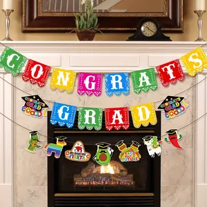 Mexican Graduation Party Decorations 2026, Fiesta Theme Congrats Grad Banner, Class of 2026 Garland, College High School Senior Party Decoration