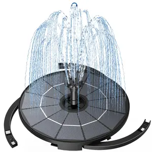 AISITIN 2.8W Solar Fountain Pump for Water Feature with 3.9ft Cord, Solar Bird Bath Fountain with 6 Nozzles,Solar Powered Water Fountain for Bird Bath