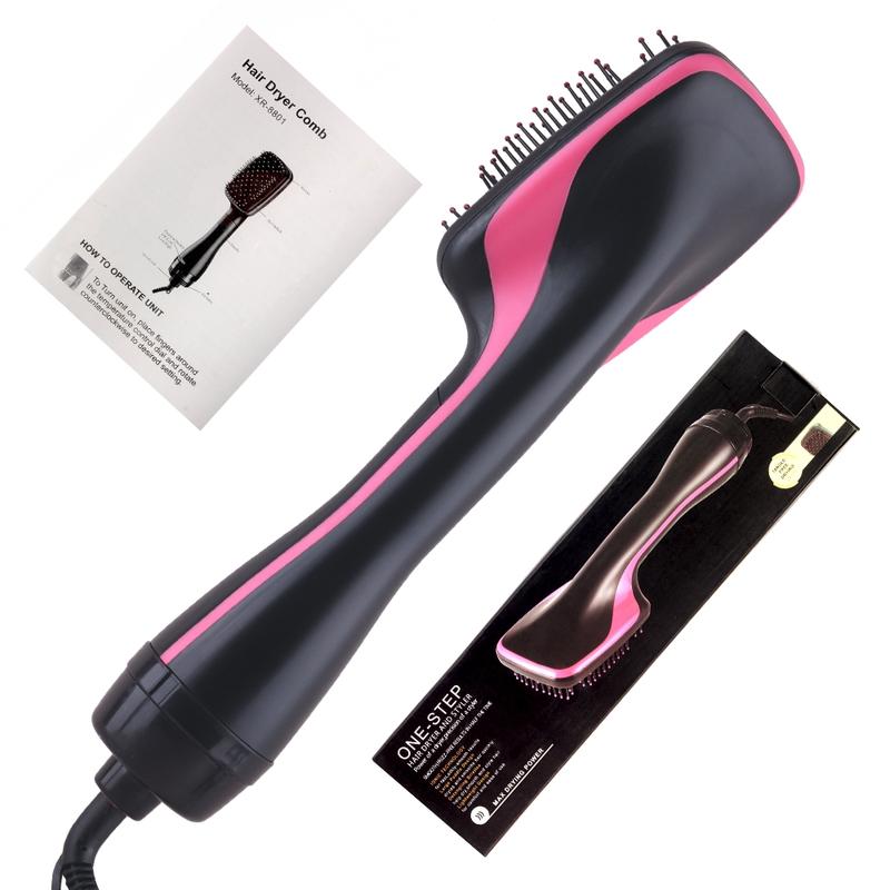 3 in 1 Hair Dryer Brush, Hair Straightening Comb, Hair Curler Comb for Women, Multifunctional Blow Dryer Brush for Home & Salon Use, Hair Straighteners, Thermal Brush Straightener