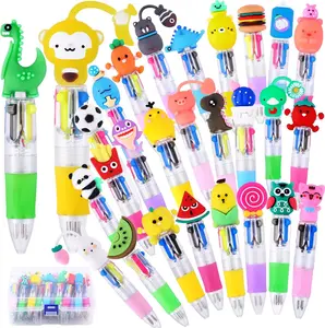 18 PCS Fun Multicolor Ballpoint Pens for Kids – 4 in 1 Retractable Mini Cute Cartoon Animal Pens ( | Party Favors, School Supplies, Student Rewards & Gifts for Valentine’s Day, Easter & Birthdays