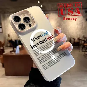 Divine Recognition Pattern Phone Case for iPhone 15 16 14 Pro Max 13 12 11 XR XS Plus Shockproof Anti-Scratch Durable PC Back Protective Cover Cellphone Protective