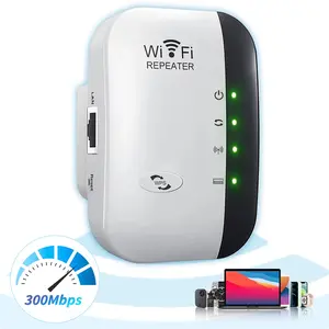WiFi Extender, 300Mbps WiFi Extender Signal Booster, Covers Up to 5500 Sq.Ft and 60 Devices, WiFi Extender with Ethernet Port, Long Range WiFi Repeater, Easy Setup, Wireless Signal Repeater