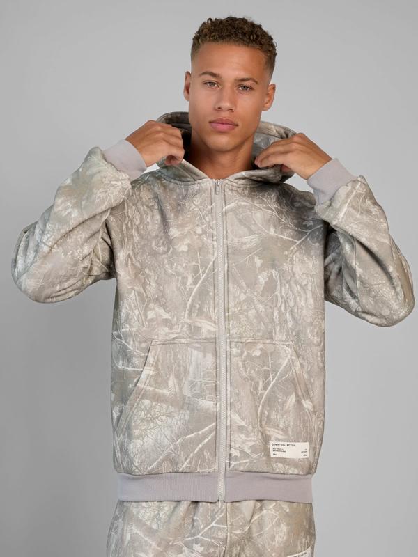 Unisex Camo Zip Hoodie – Full Zipper Hoodie for Casual & Outdoor Wear