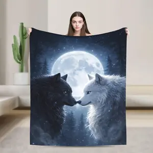 This wolf fur blanket exudes a strong sense of romance. If you enjoy the fantasy world and a cozy night, then you definitely need to have it. It's perfect for warmth at home and outdoors.