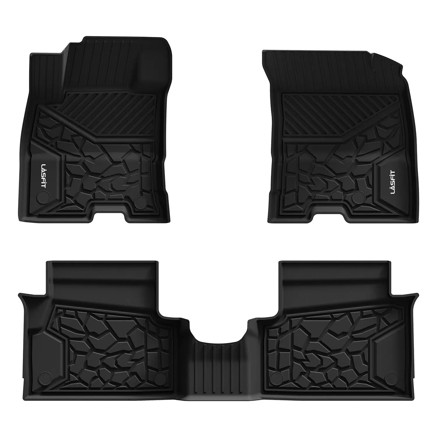 Lasfit All-Weather TPE Floor Mats for Trucks, 4-Piece Custom Fit Car Mat Set with Comprehensive Protection, Easy-to-Clean Interior Accessory for 2022-2026 Ford Maverick
