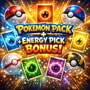 Pokémon Booster TCG Pack with Energy Pick Bonus Card *LIVE ONLY*