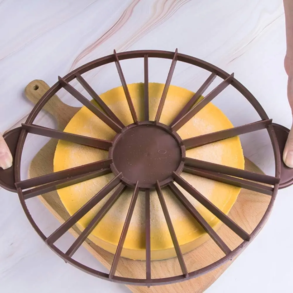 Cake Portion Cutter, Double Sided Cake Marker Round Cake Slice and Pie Slicer Marker Cake Cutter Cake Divider Cheesecake Cutter 10 or 12 Slices Works for Cakes Up To 16-Inches Diameter